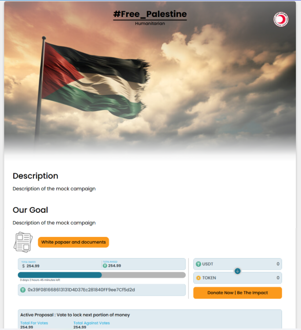 Preview of the Blockchain Charity Platform project